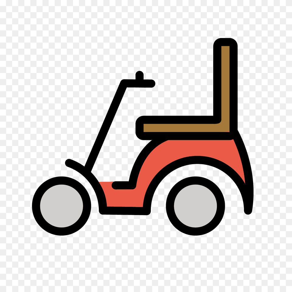 Motorized Wheelchair Emoji Clipart, Grass, Lawn, Plant, Bulldozer Free Png Download