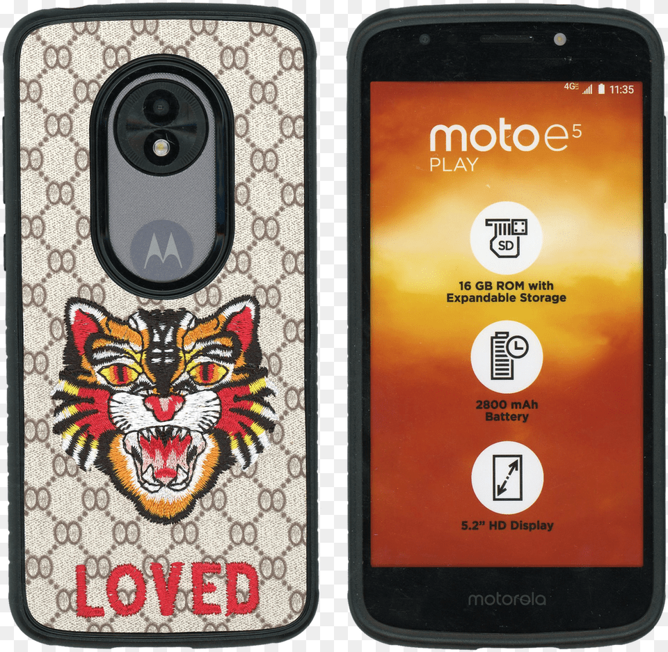 Motorola E5 Play Mm Pattern Tiger Case Free Transparent Png