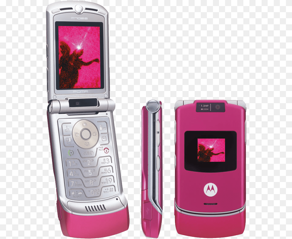 Motorola Razr Hot Pink, Electronics, Mobile Phone, Phone Free Transparent Png
