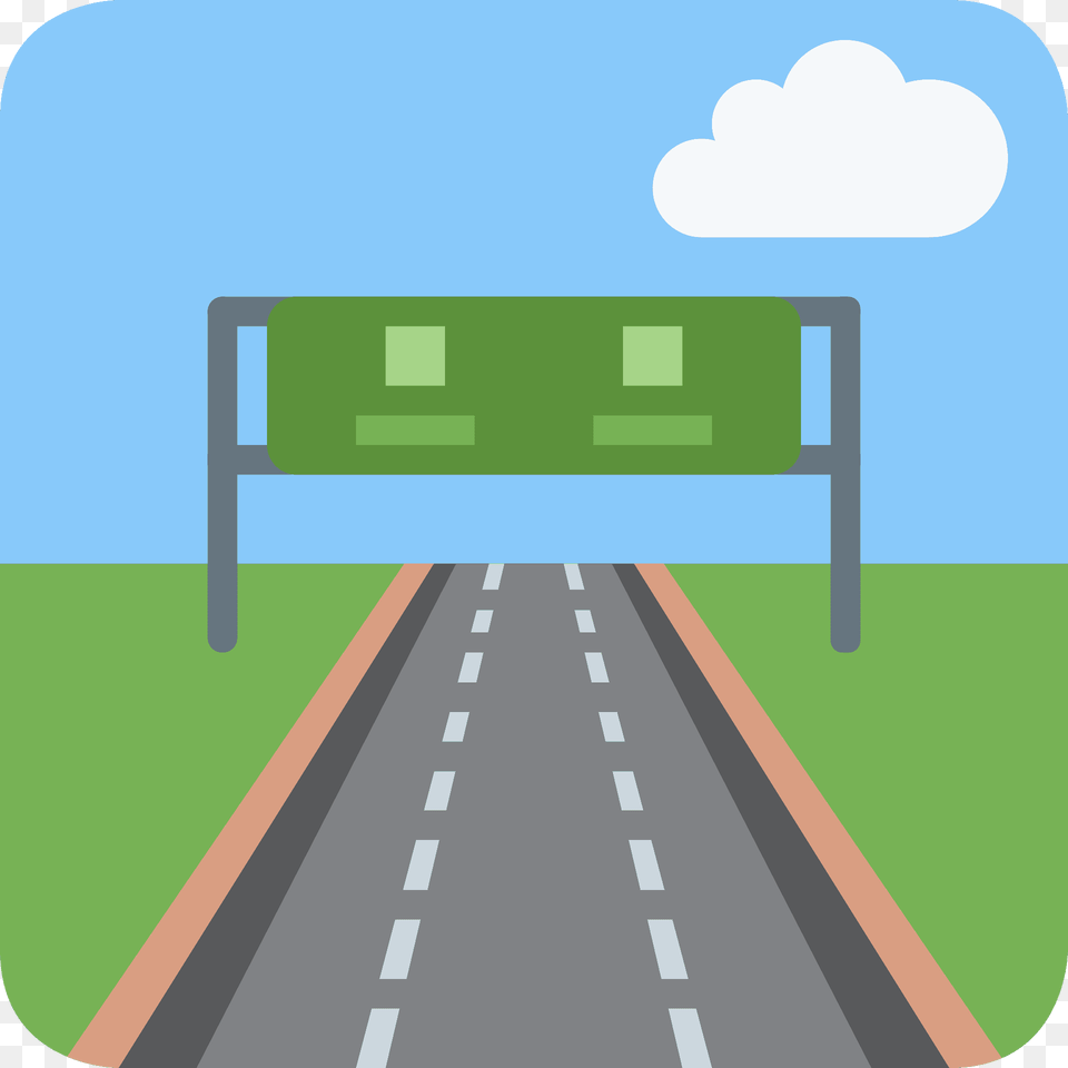 Motorway Emoji Clipart, Freeway, Highway, Road Png Image
