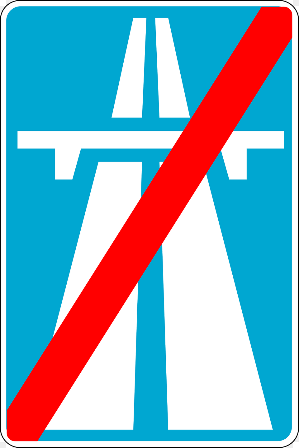 Motorway Ends Sign In Estonia Clipart, Symbol, Road Sign Free Png Download