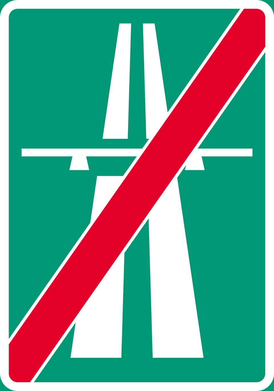 Motorway Ends Sign In Finland Clipart, Symbol, Road Sign Png
