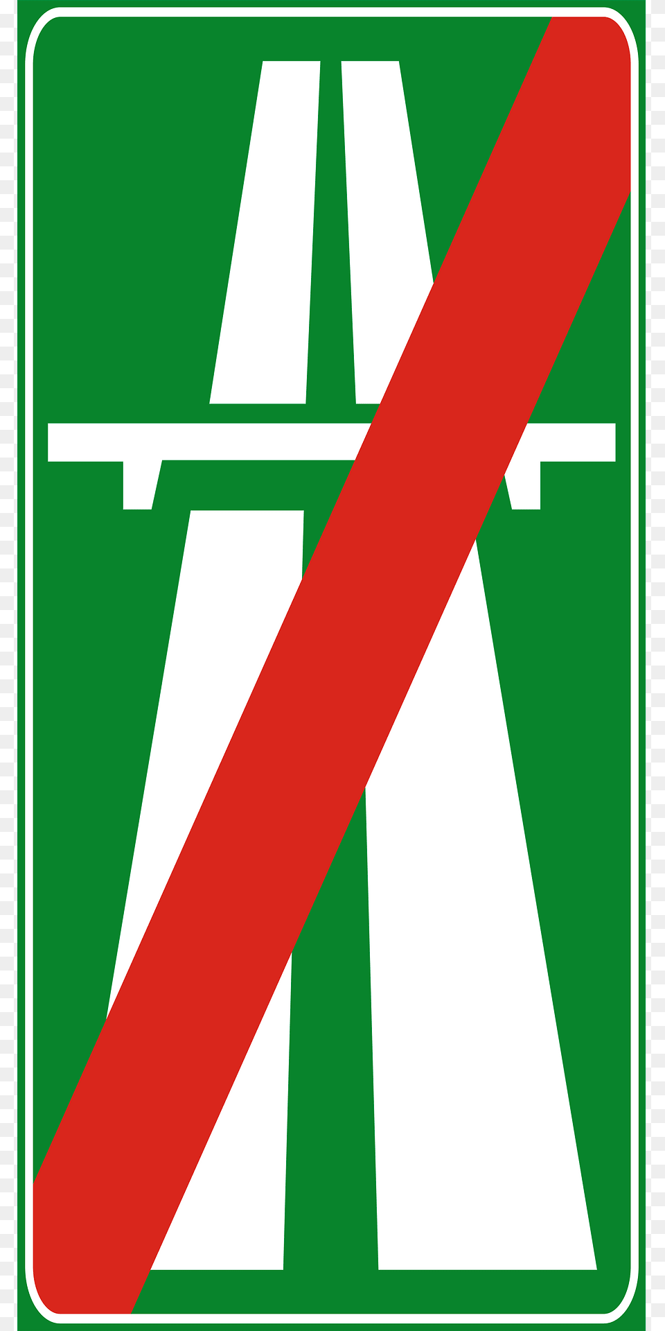 Motorway Ends Sign In Italy Clipart, Symbol, Road Sign, Road Png Image