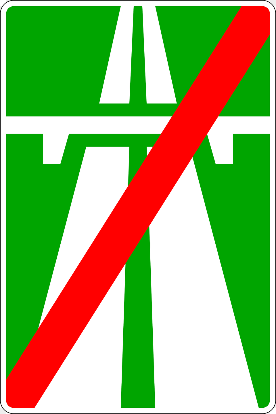 Motorway Ends Sign In Russia Clipart, Symbol, Road Sign Png