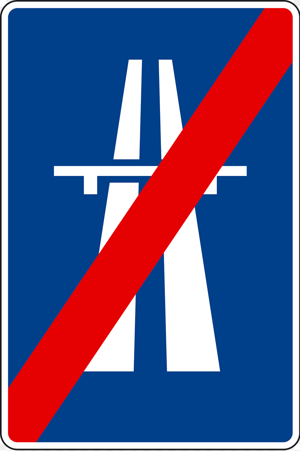 Motorway Ends Sign In Spain Clipart, Symbol, Road Sign Free Png