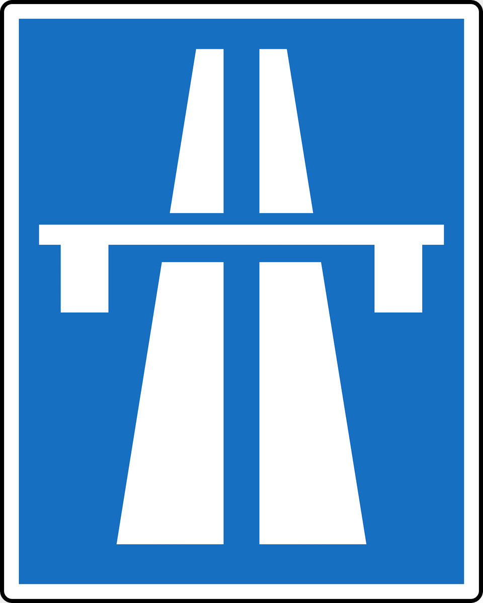 Motorway Sign In Austria Clipart, Symbol, Cross Free Png