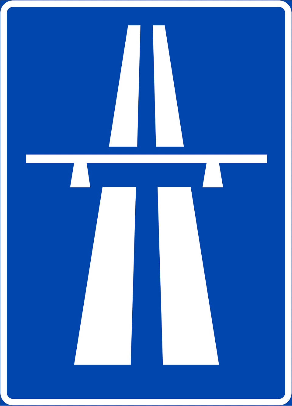 Motorway Sign In Norway Clipart, Symbol, Cross, Road Sign Free Png Download