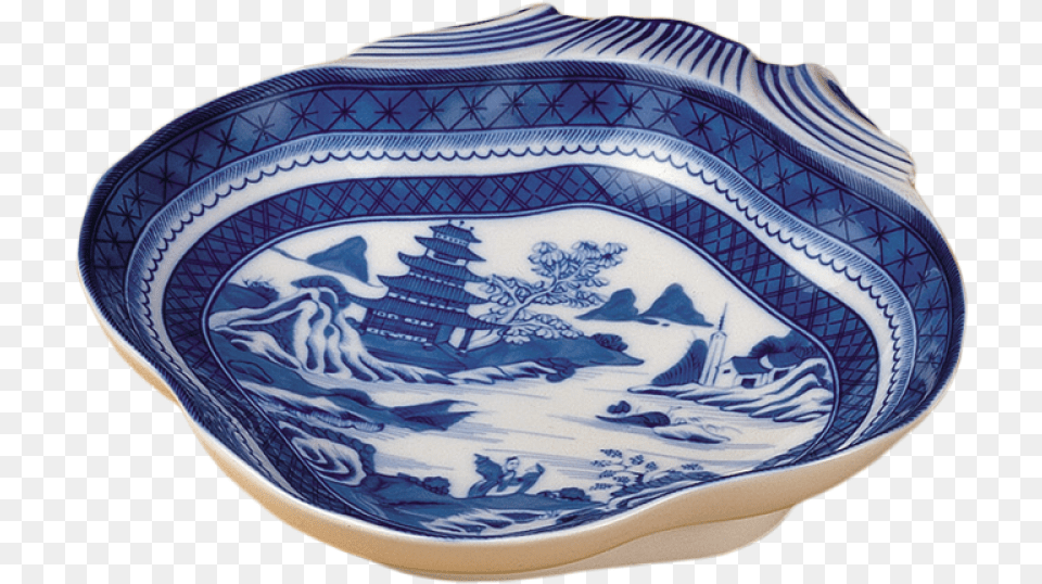 Mottahedeh Blue Canton Blue Canton Shell Dish, Art, Porcelain, Pottery, Bowl Free Png Download