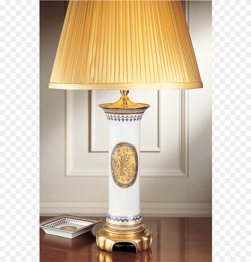 Mottahedeh Chinoise Blue Trumpet Lamp S1511l Lampshade, Table Lamp Free Png