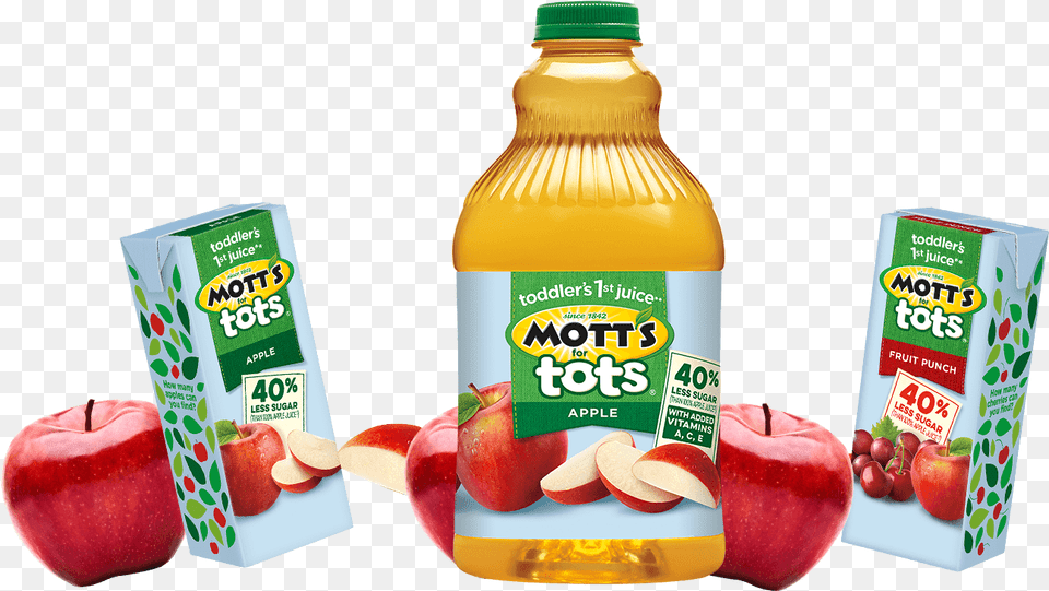 Motts Tots Apple Juice, Beverage, Food, Fruit, Plant Png Image