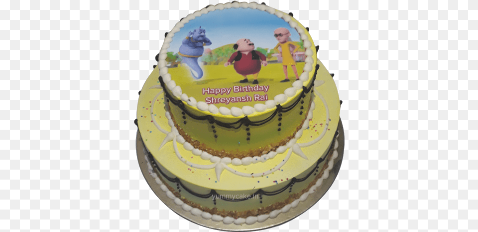 Motu Patlu Birthday Cake Cake, Cream, Birthday Cake, Food, Dessert Free Png