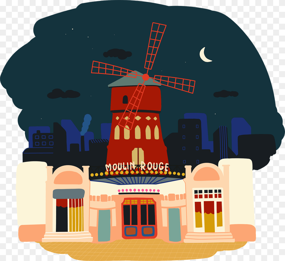 Moulin Rouge Clipart, Art, Painting, Neighborhood, Motor Png Image