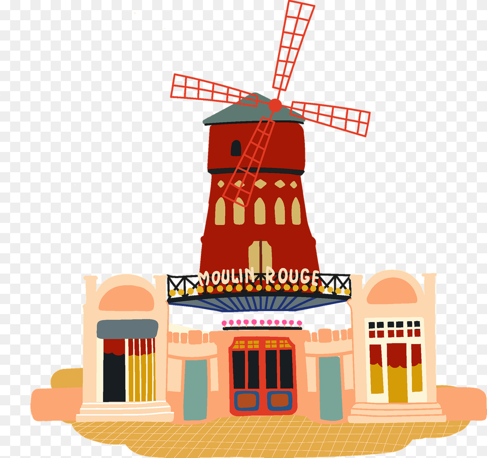 Moulin Rouge Clipart, Engine, Motor, Machine, City Free Transparent Png