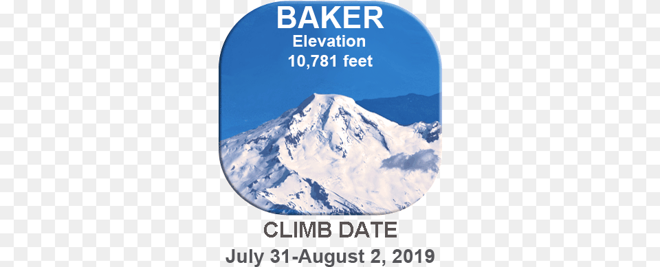 Mount Baker Summit, Mountain, Mountain Range, Nature, Outdoors Png