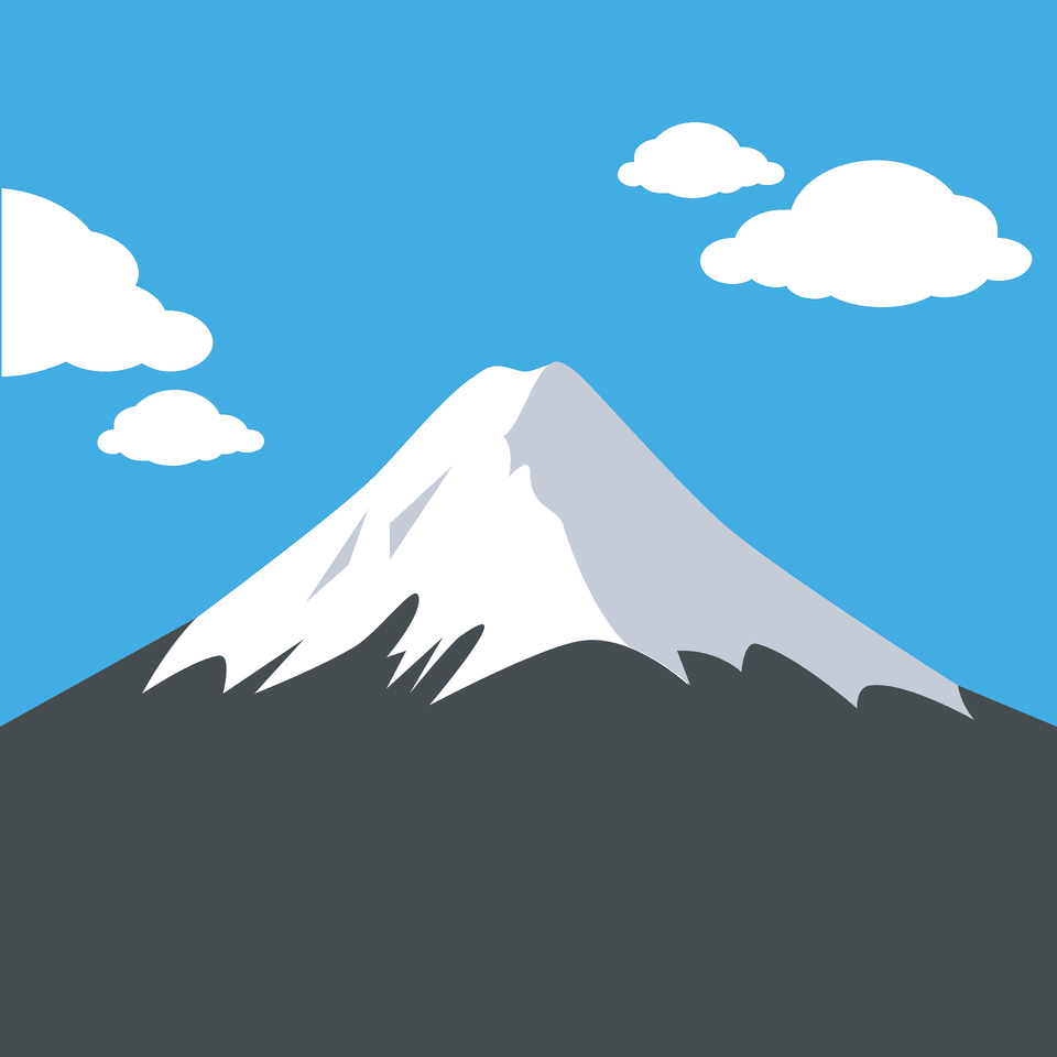 Mount Fuji Emoji Clipart, Outdoors, Peak, Mountain, Mountain Range Png