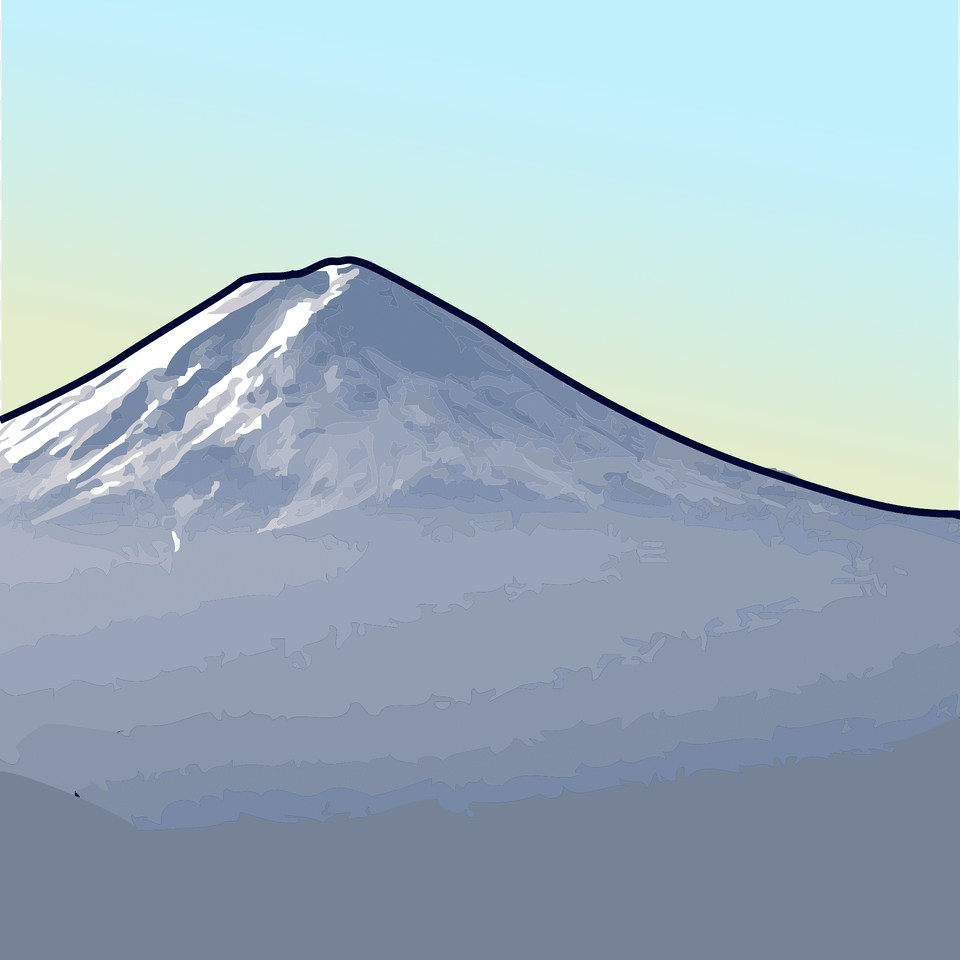 Mount Fuji Emoji Clipart, Mountain, Mountain Range, Nature, Outdoors Free Png Download