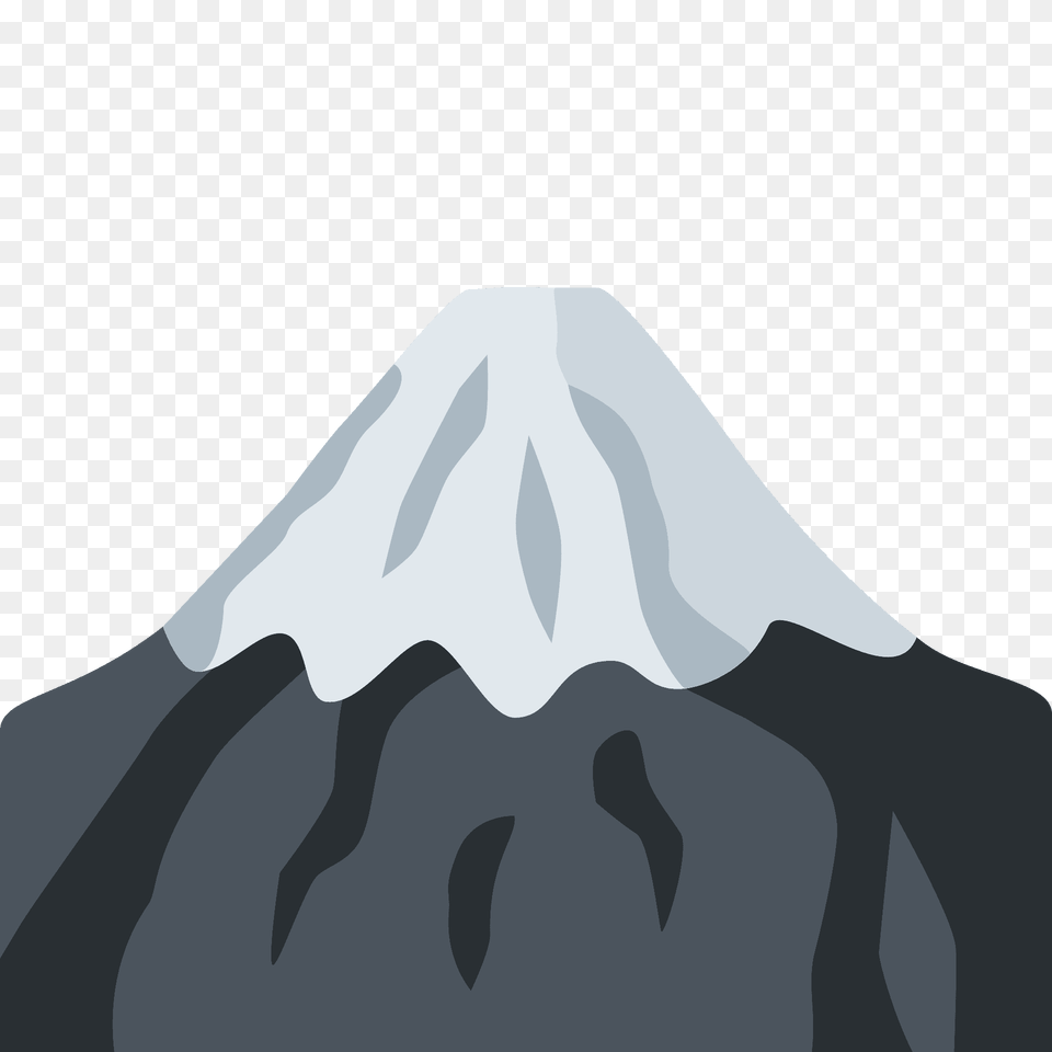 Mount Fuji Emoji Clipart, Outdoors, Mountain, Nature, Mountain Range Png