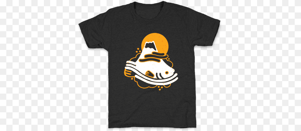 Mount Fuji Fish Kids T Shirt T Shirt, Clothing, T-shirt, Footwear, Shoe Free Png Download