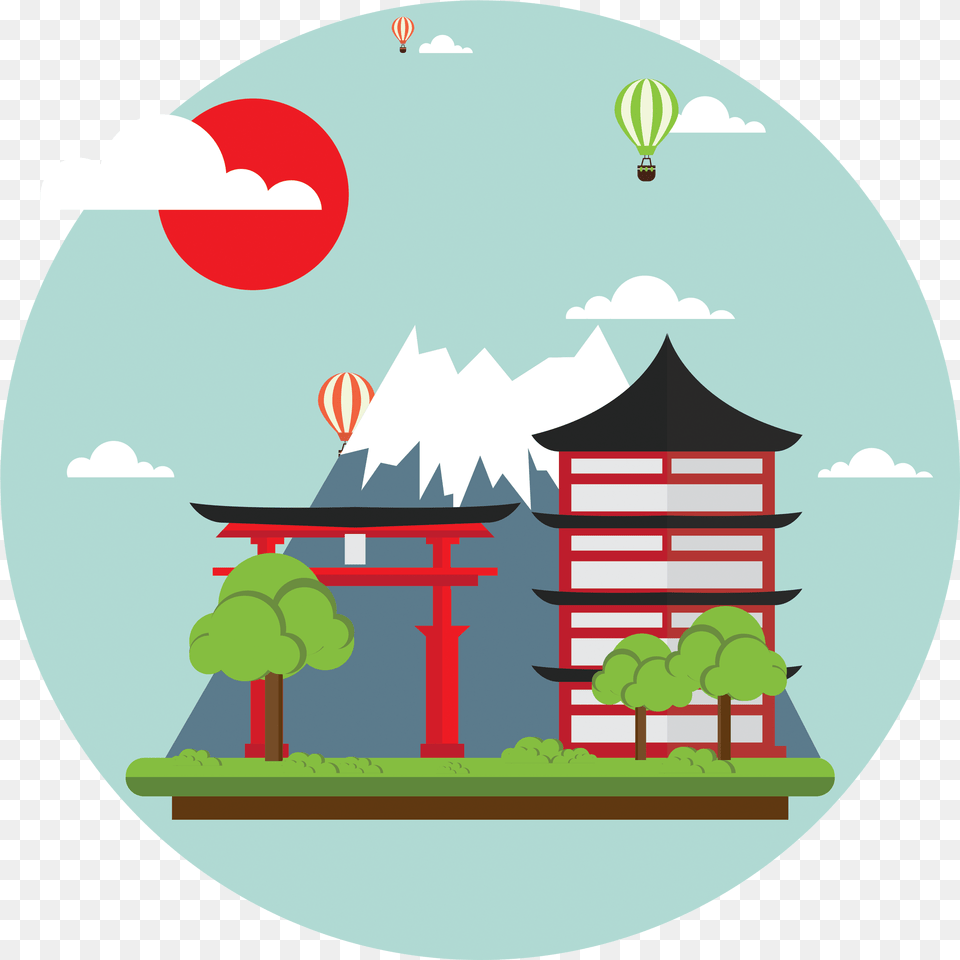 Mount Fuji Japan Map Transprent Japan Clipart, Balloon, Outdoors, Aircraft, Transportation Free Png