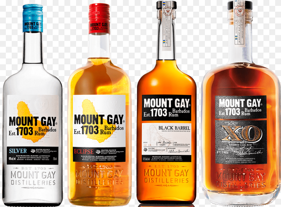 Mount Gay Rum 1703 Master Select, Alcohol, Beverage, Liquor, Bottle Free Png