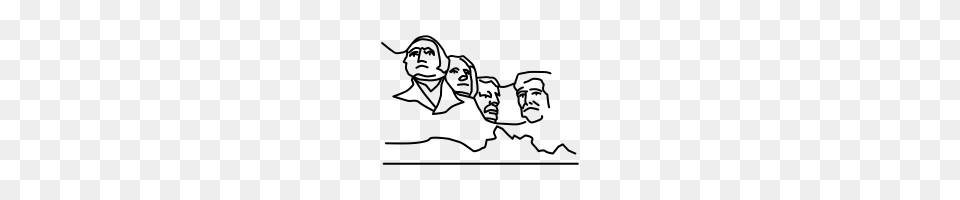 Mount Rushmore Icons Noun Project, Gray Png Image