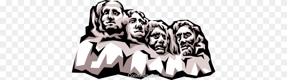 Mount Rushmore Royalty Vector Clip Art Illustration, Baby, Person, Crowd, Face Free Png
