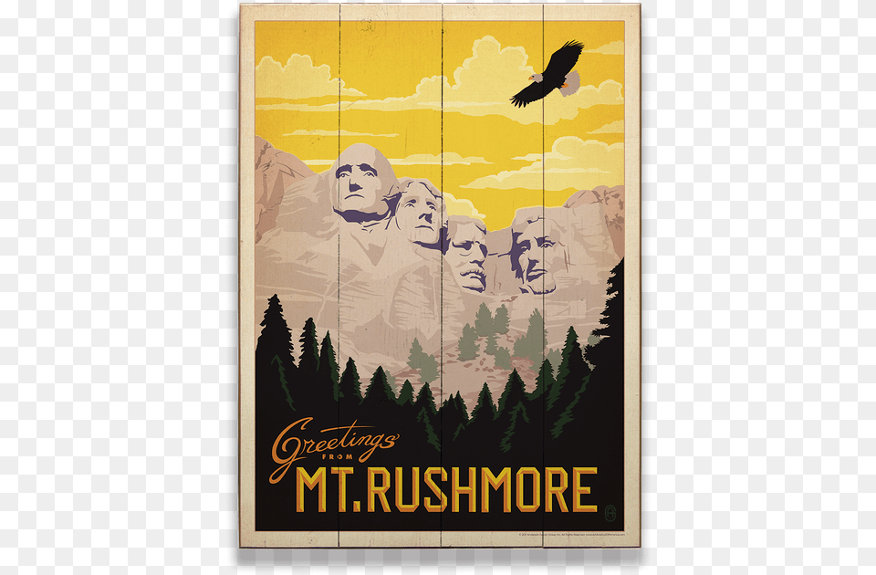Mount Rushmore Vintage Postcard, Advertisement, Book, Poster, Publication Png Image