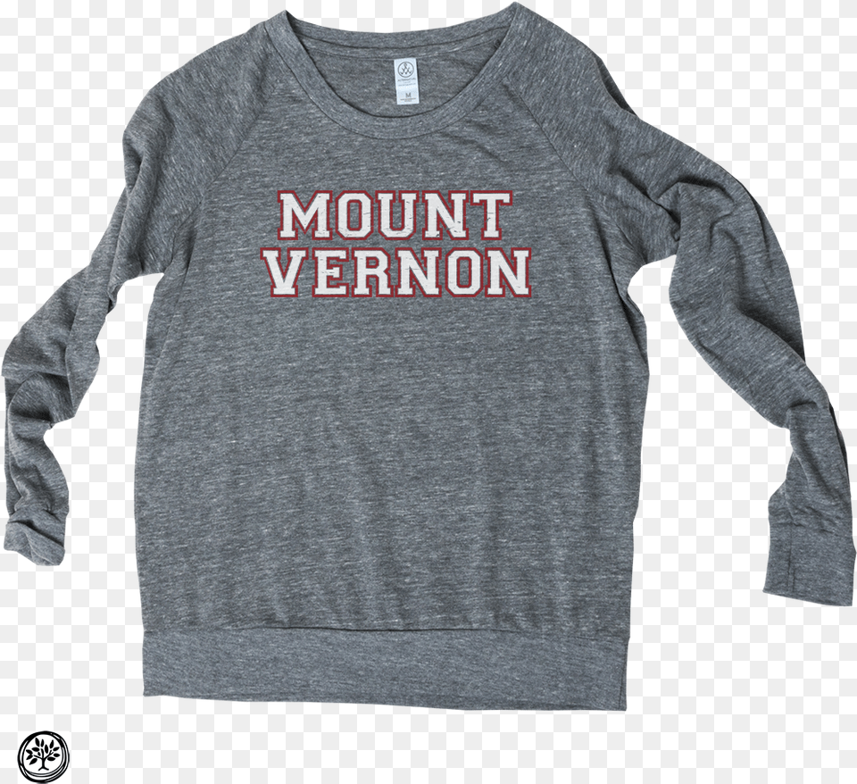 Mount Vernon Slouchy Pullover Grey One Mission, T-shirt, Clothing, Sweatshirt, Knitwear Png