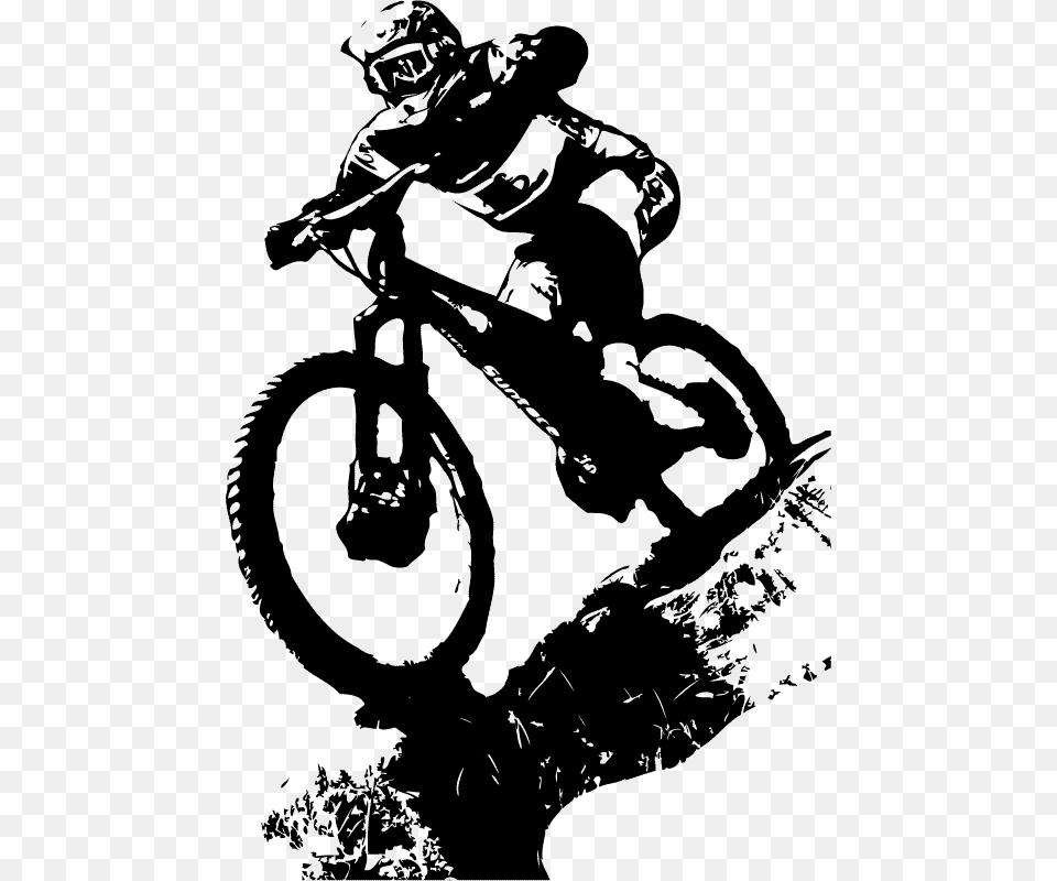 Mountain Bicycle Tattoo Cross Bike Cycling Biking Clipart Downhill Bike Logo, Adult, Person, Man, Male Png Image