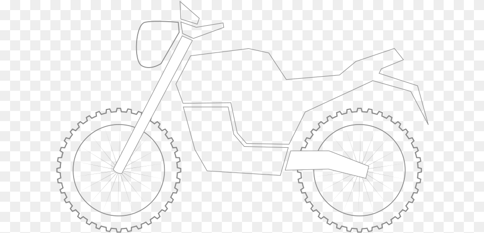 Mountain Bike Classic Outline Minimal Two Wheeler Outline, Machine, Wheel, Motorcycle, Spoke Free Transparent Png