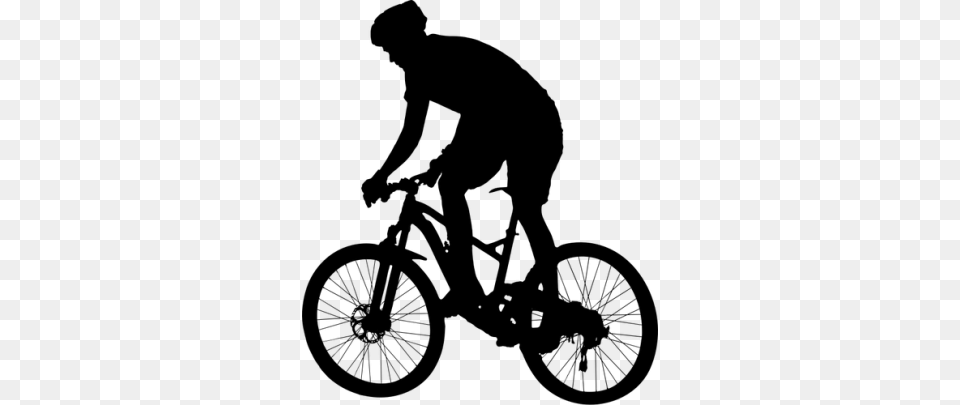 Mountain Bike Clip Art Best All Mens Silhouette Man On Bike, Bicycle, Transportation, Vehicle, Machine Free Png Download