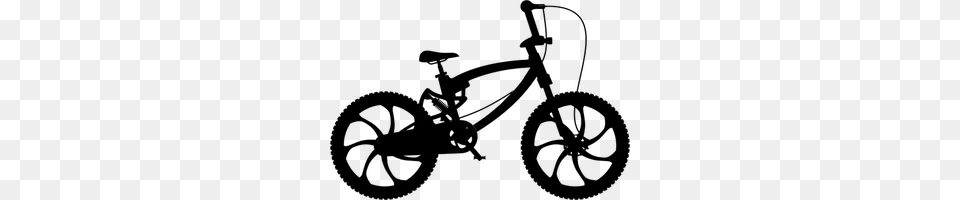 Mountain Bike Clip Art Silhouette, Gray Png Image