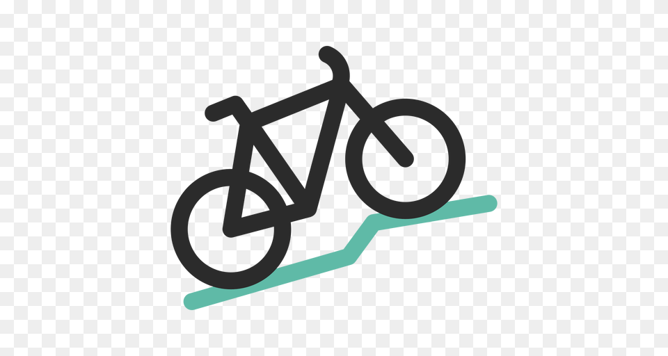 Mountain Bike Colored Stroke Icon, Bicycle, Transportation, Vehicle, Cross Free Transparent Png