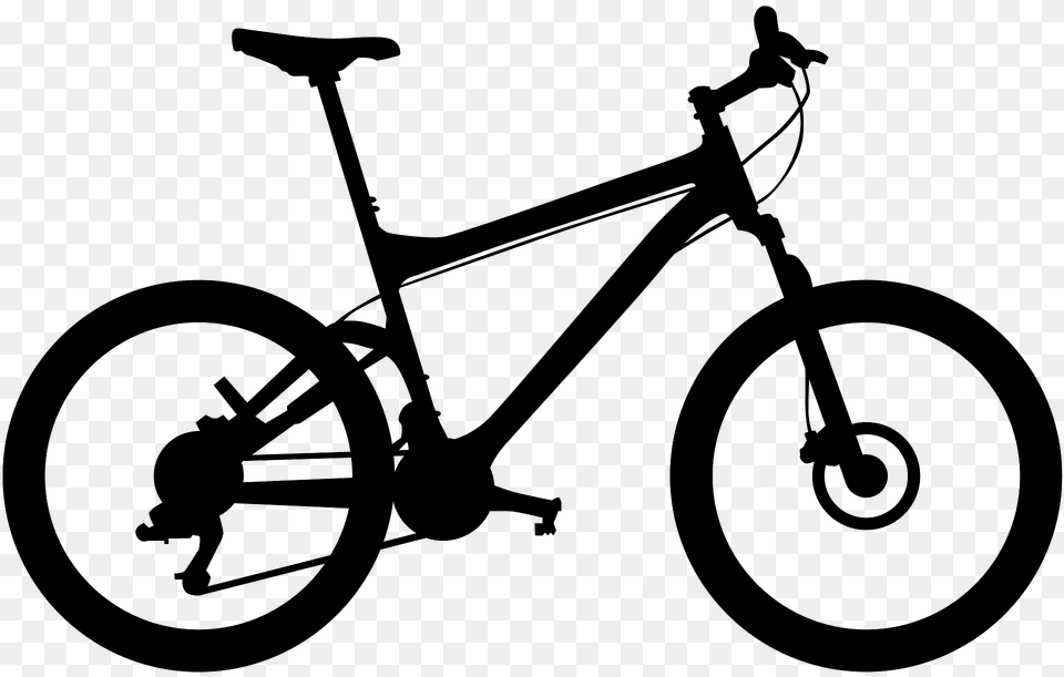 Mountain Bike Silhouette, Bicycle, Transportation, Vehicle, Machine Free Png