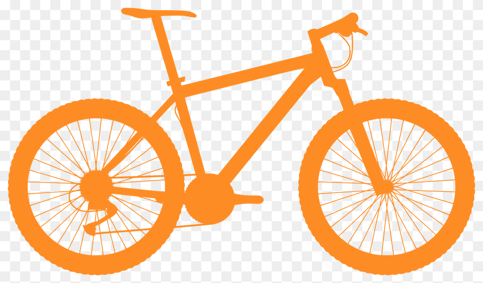 Mountain Bike Silhouette, Bicycle, Machine, Transportation, Vehicle Free Png