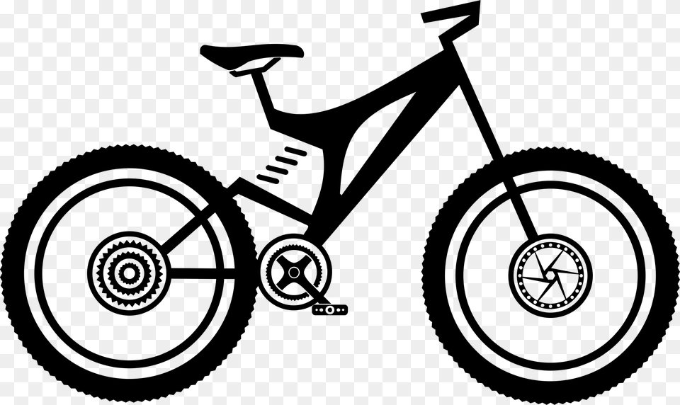 Mountain Bike Vector, Gray Png