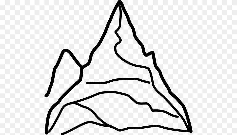 Mountain Black And White Clip Art, Gray Free Png Download