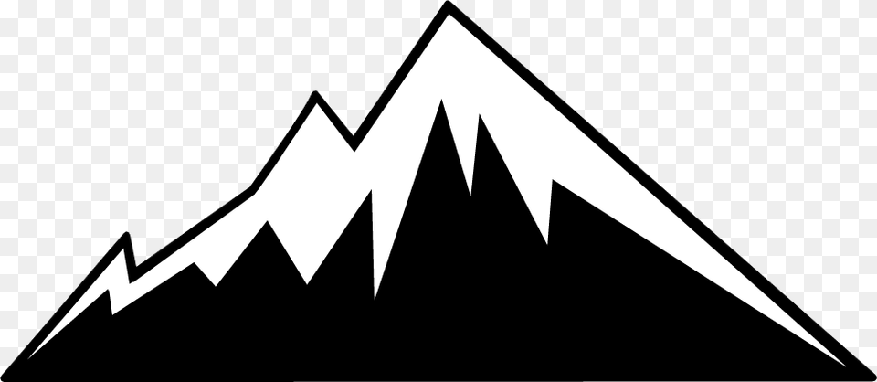 Mountain Black And White Clipart, Triangle, Stencil Free Png Download