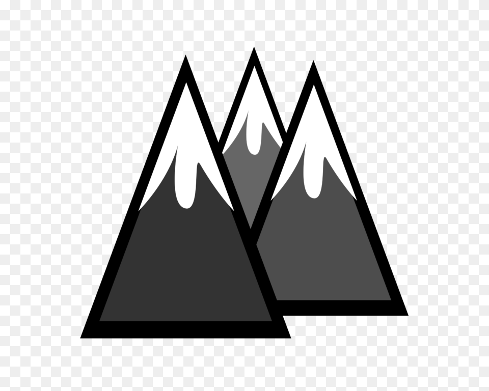 Mountain Black And White Mountains Mountain Clipart Black, Triangle, Weapon Free Transparent Png