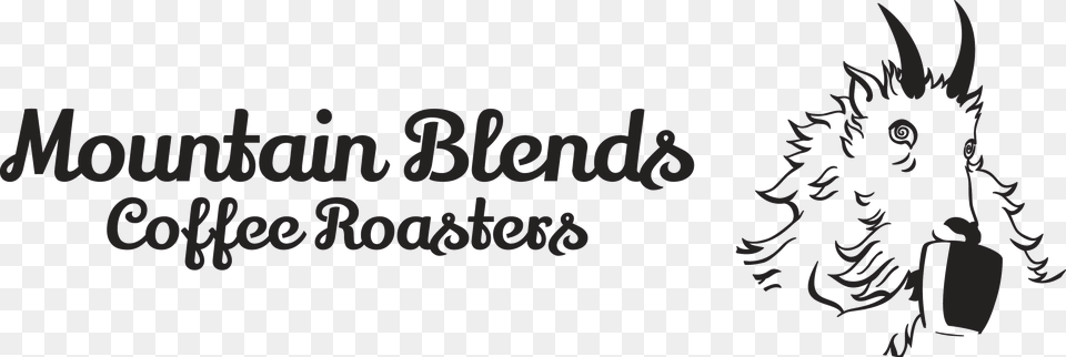 Mountain Blends Coffee Roasters Calligraphy, Book, Comics, Publication, Stencil Free Transparent Png