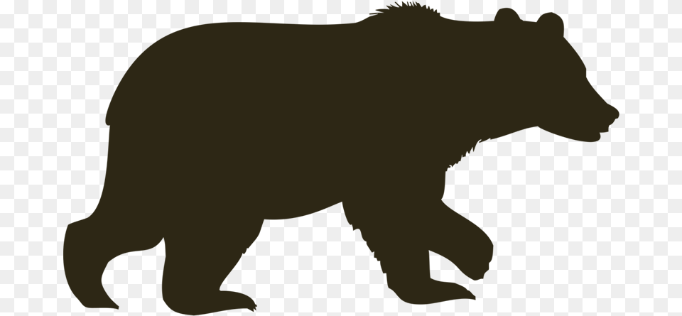 Mountain Caribou Polar Bear Silhouette Vector, Animal, Mammal, Wildlife, Brown Bear Free Transparent Png