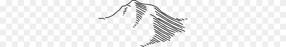 Mountain Clipart Sketch, Gray Png