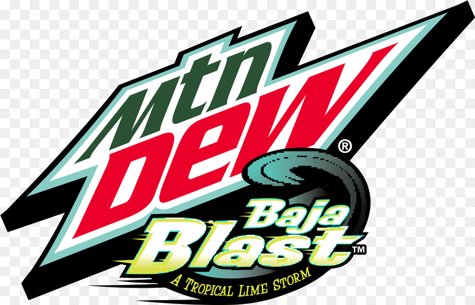 Mountain Dew Baja Blast Logo, Advertisement, Poster, Dynamite, Weapon Free Png