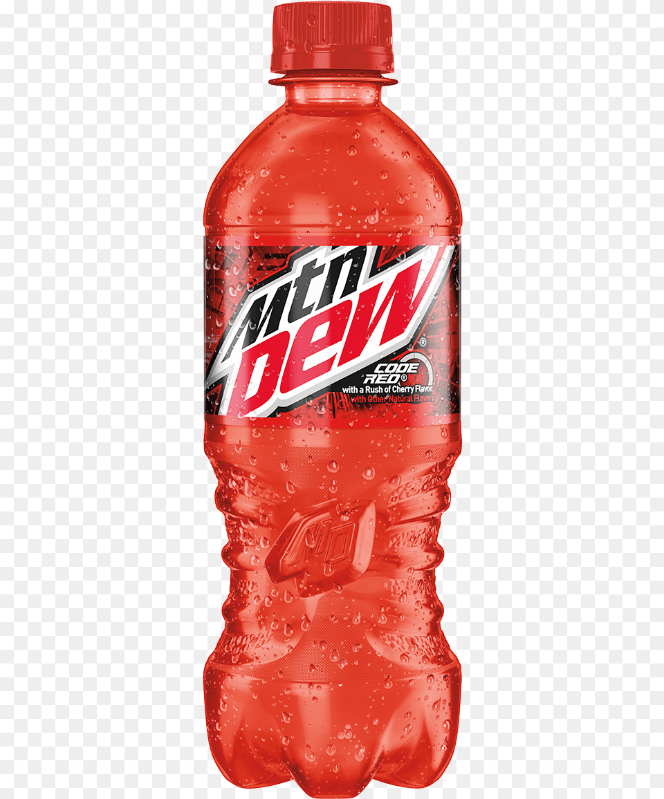 Mountain Dew Code Red, Bottle, Beverage, Shaker, Soda Free Transparent Png