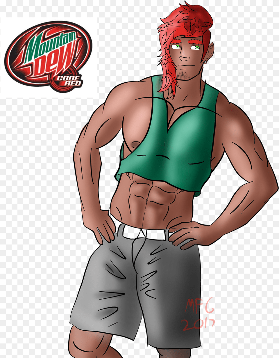 Mountain Dew Code Red, Shorts, Clothing, Adult, Person Png Image