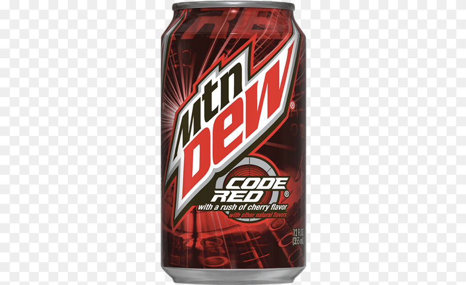 Mountain Dew Code Red Caffeinated Drink, Can, Tin Free Png Download