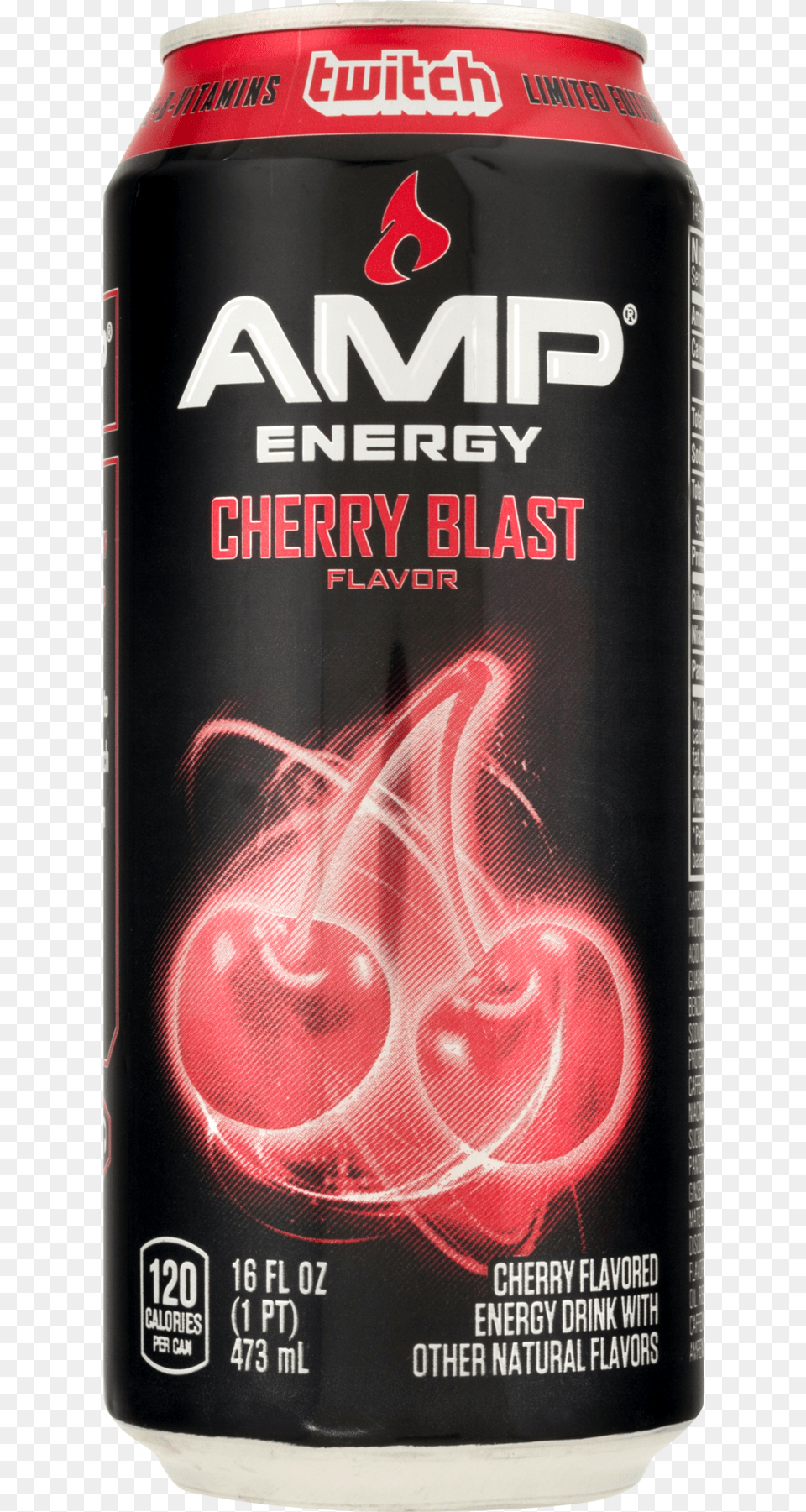 Mountain Dew Energy Drink Cherry Blast, Can, Tin, Beverage, Soda Png Image