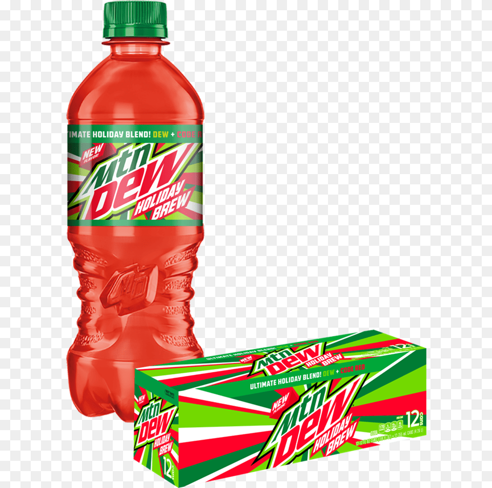 Mountain Dew Holiday Brew Mtn Dew Tropical Smash, Beverage, Bottle, Pop Bottle, Soda Free Png Download