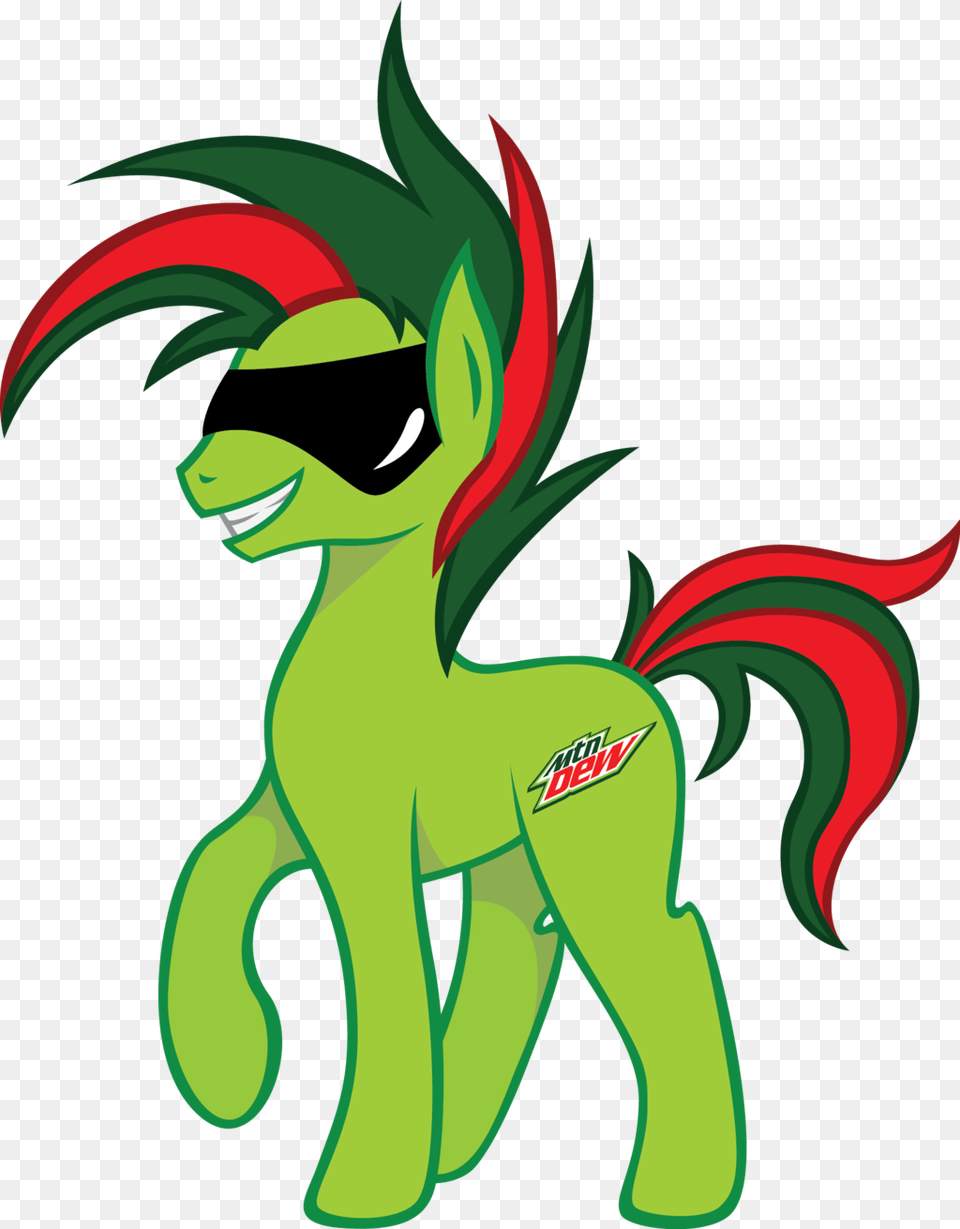 Mountain Dew Pony By Blueaquamarinespark Transparent Background Mountain Dew Can, Art, Graphics, Green, Animal Free Png Download