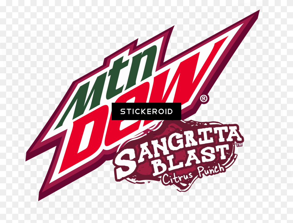 Mountain Dew Sangrita Blast Logo Mountain Dew White Out, Sticker, Dynamite, Weapon, Advertisement Png